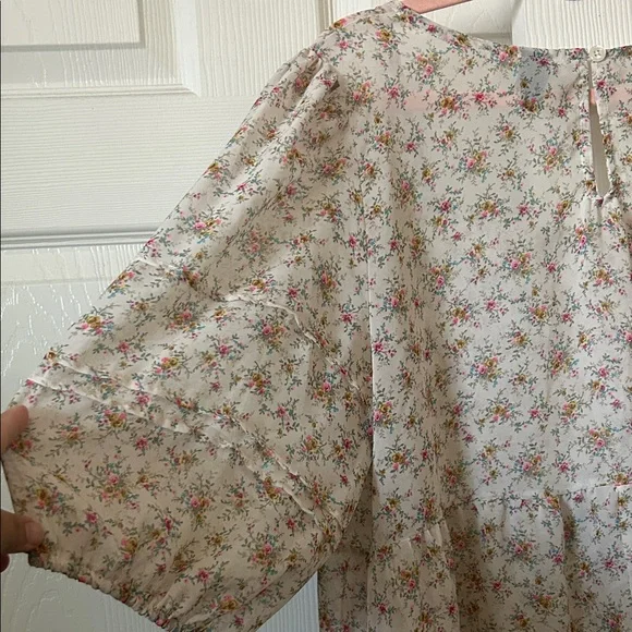 Wild Fable Floral Mini Dress - Cream and Pink XXL - Picture 4 of 5